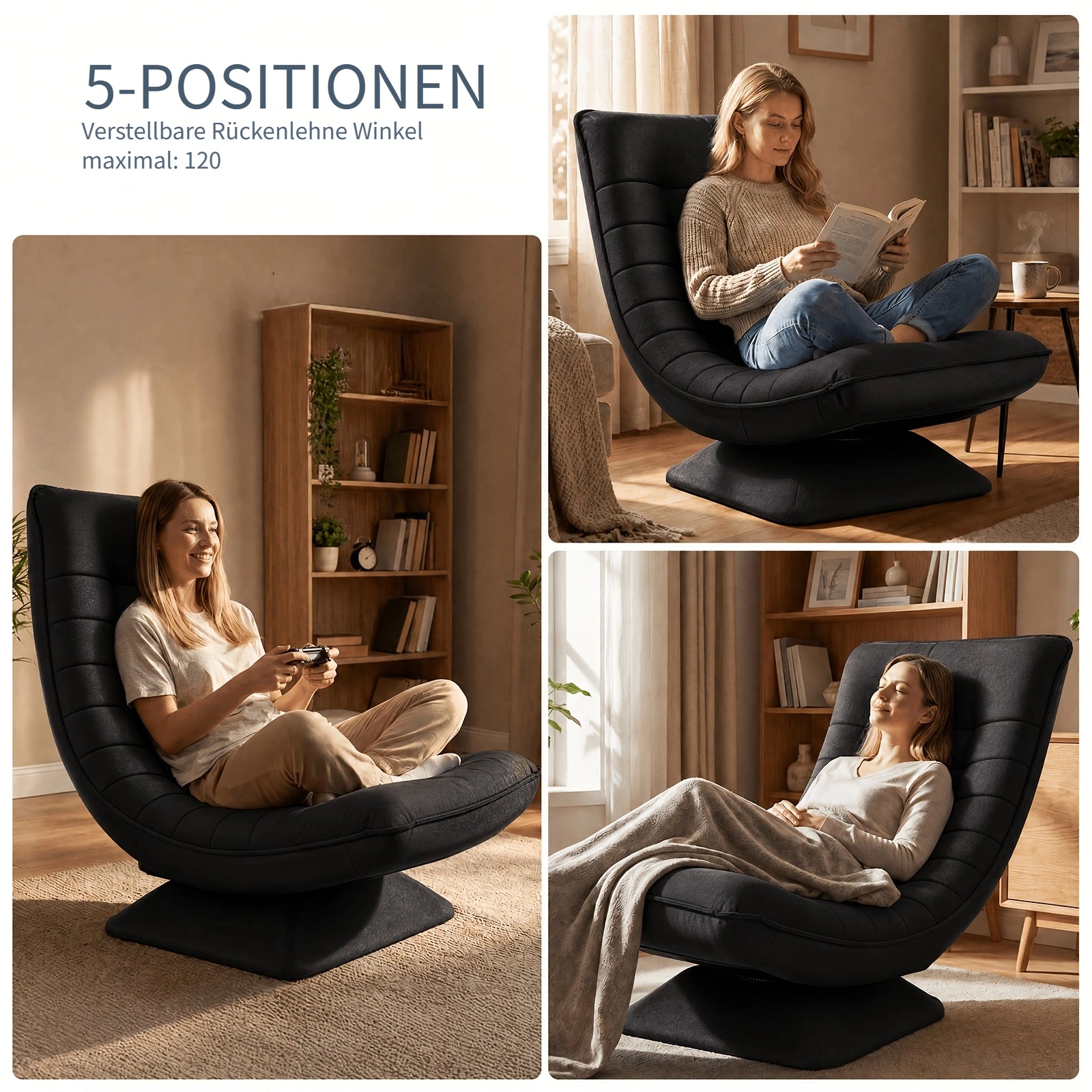 Stuhl, faltbar für Wohnen und Sitzen – Detailansicht 12
