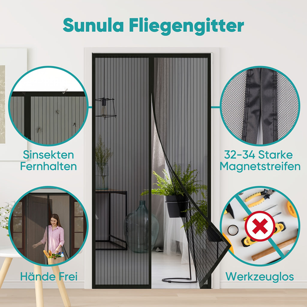 Sunula Fliegengitter Magnet Tour für Garten und Terrasse – Hauptansicht