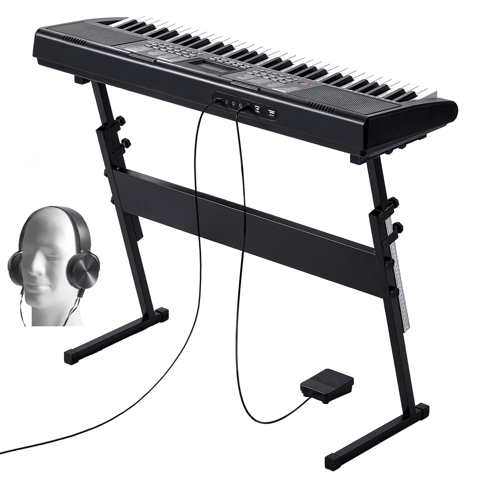 Synthesizer-Keyboards, Schwarz für Alltag und Zuhause – Hauptansicht