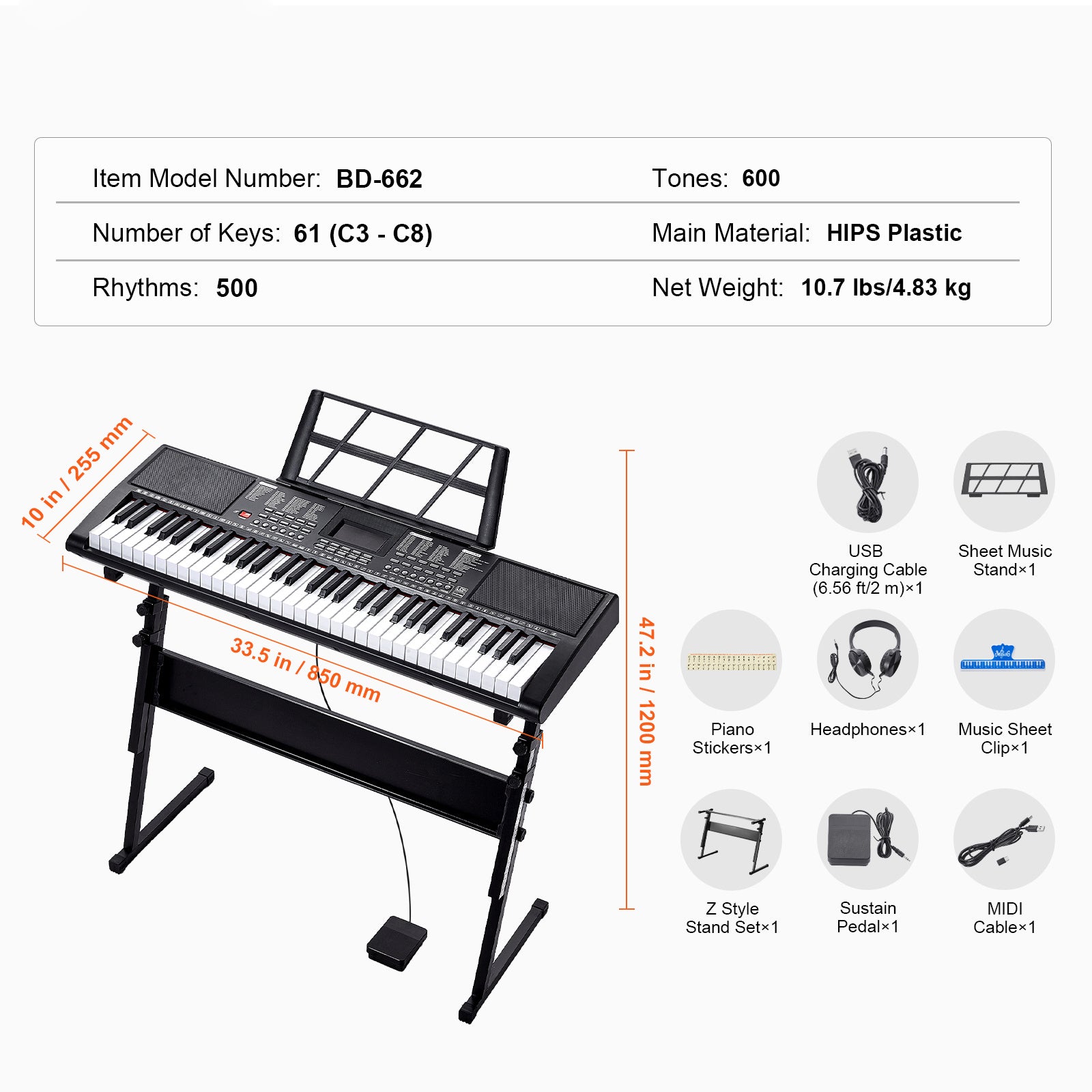Synthesizer-Keyboards, Schwarz für Alltag und Zuhause – Detailansicht 2