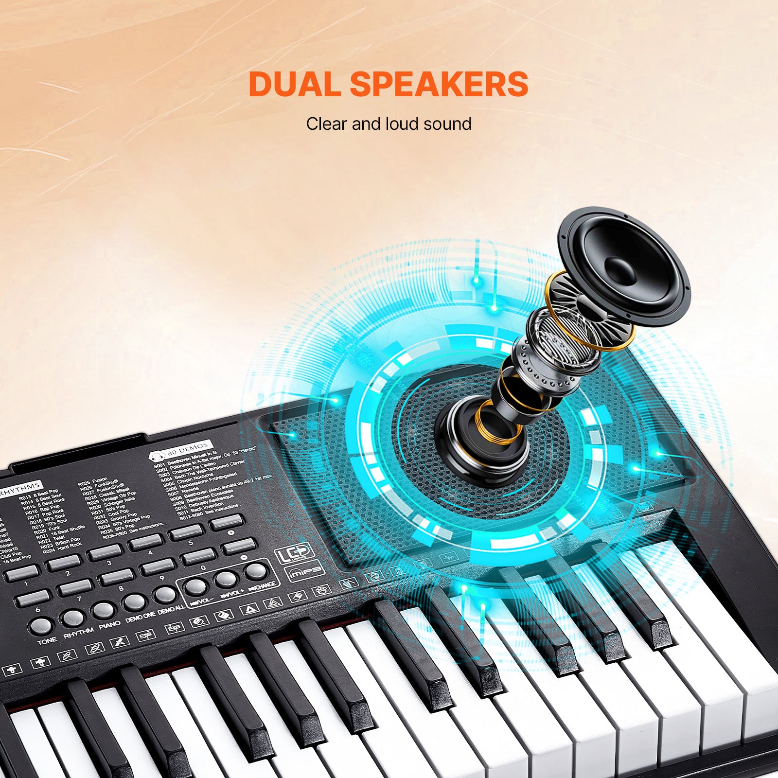 Synthesizer-Keyboards, Schwarz für Alltag und Zuhause – Detailansicht 5