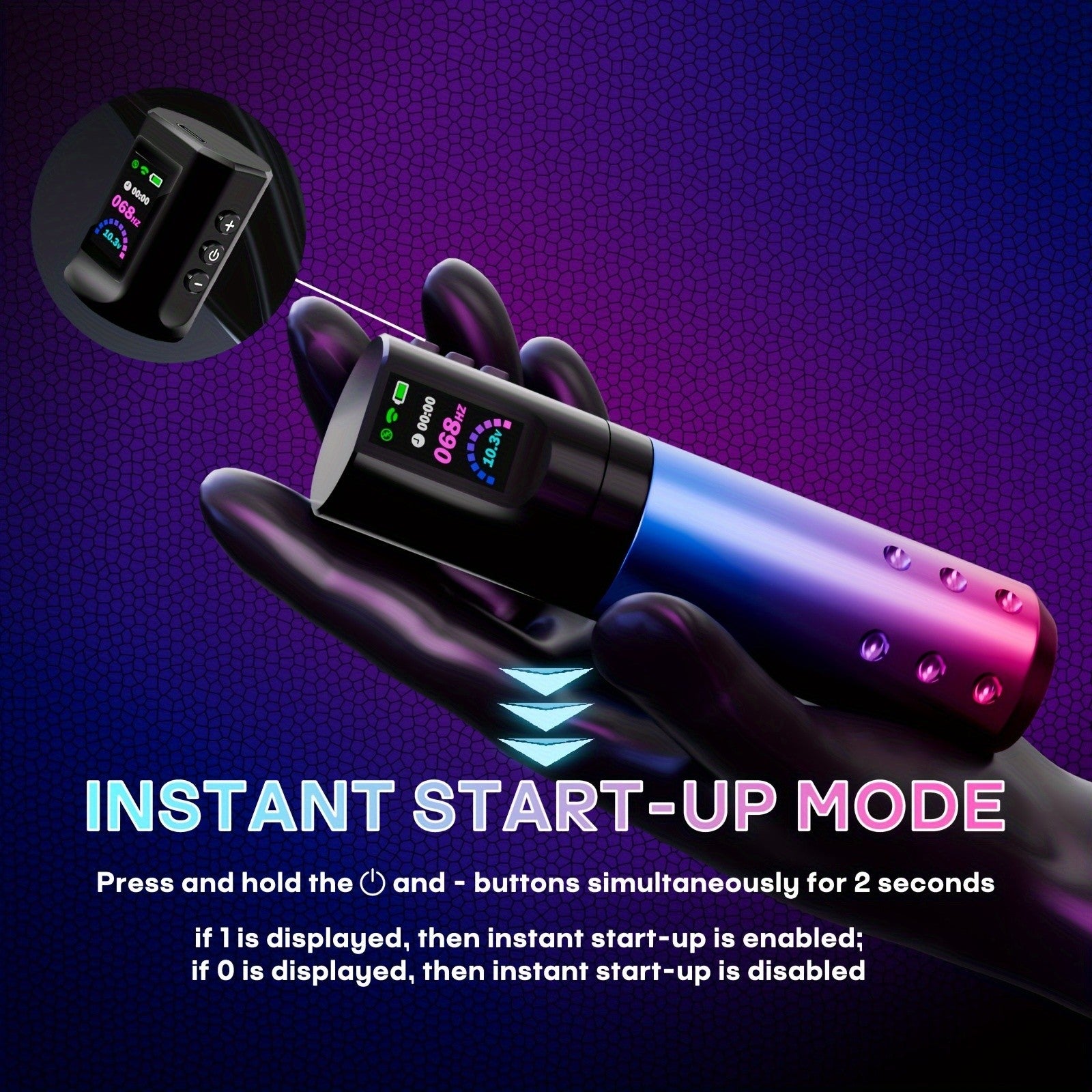 Tattoo-Maschine, 1500mAh für Hobby und Kreativprojekte – Detailansicht 9
