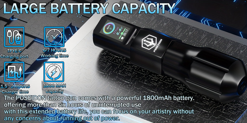 Tattoo-Nadelmodule, 1800mAh für Hobby und Kreativprojekte – Detailansicht 13