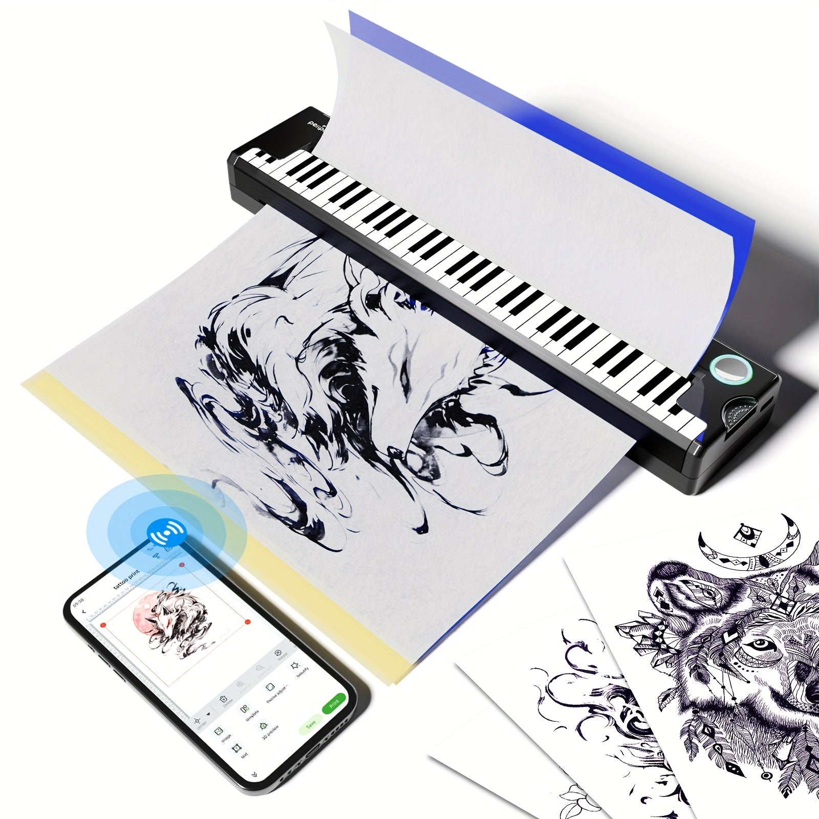 Tattoo-Schablonendrucker, 1 Stück für Hobby und Kreativprojekte – Detailansicht 5