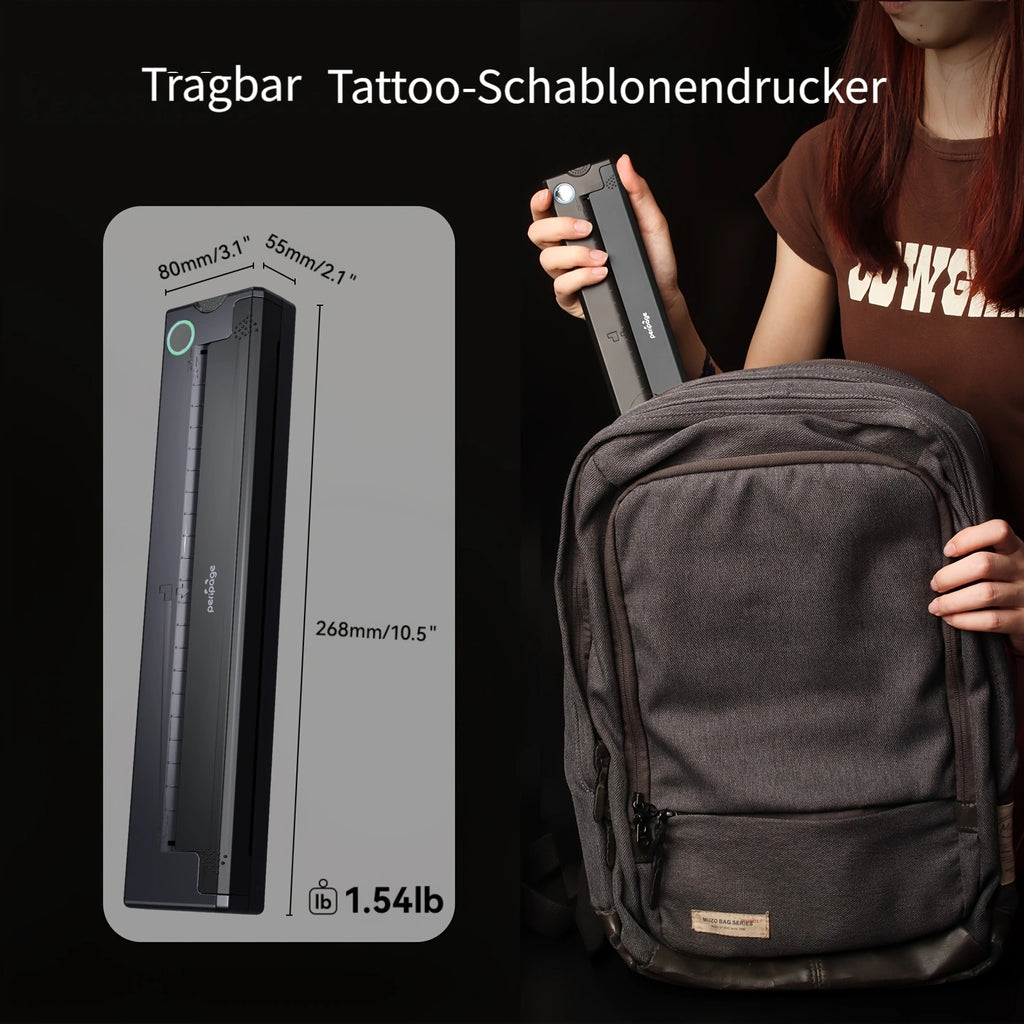 Tattoo-Schablonendrucker, Schwarz für Hobby und Kreativprojekte – Hauptansicht