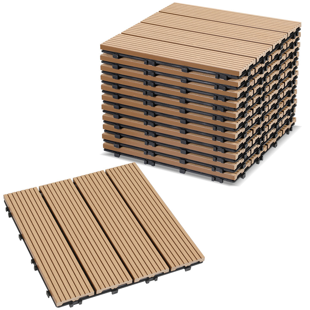 teiliges WPC Terrassenfliesen, Holz für Garten und Terrasse – Detailansicht 6