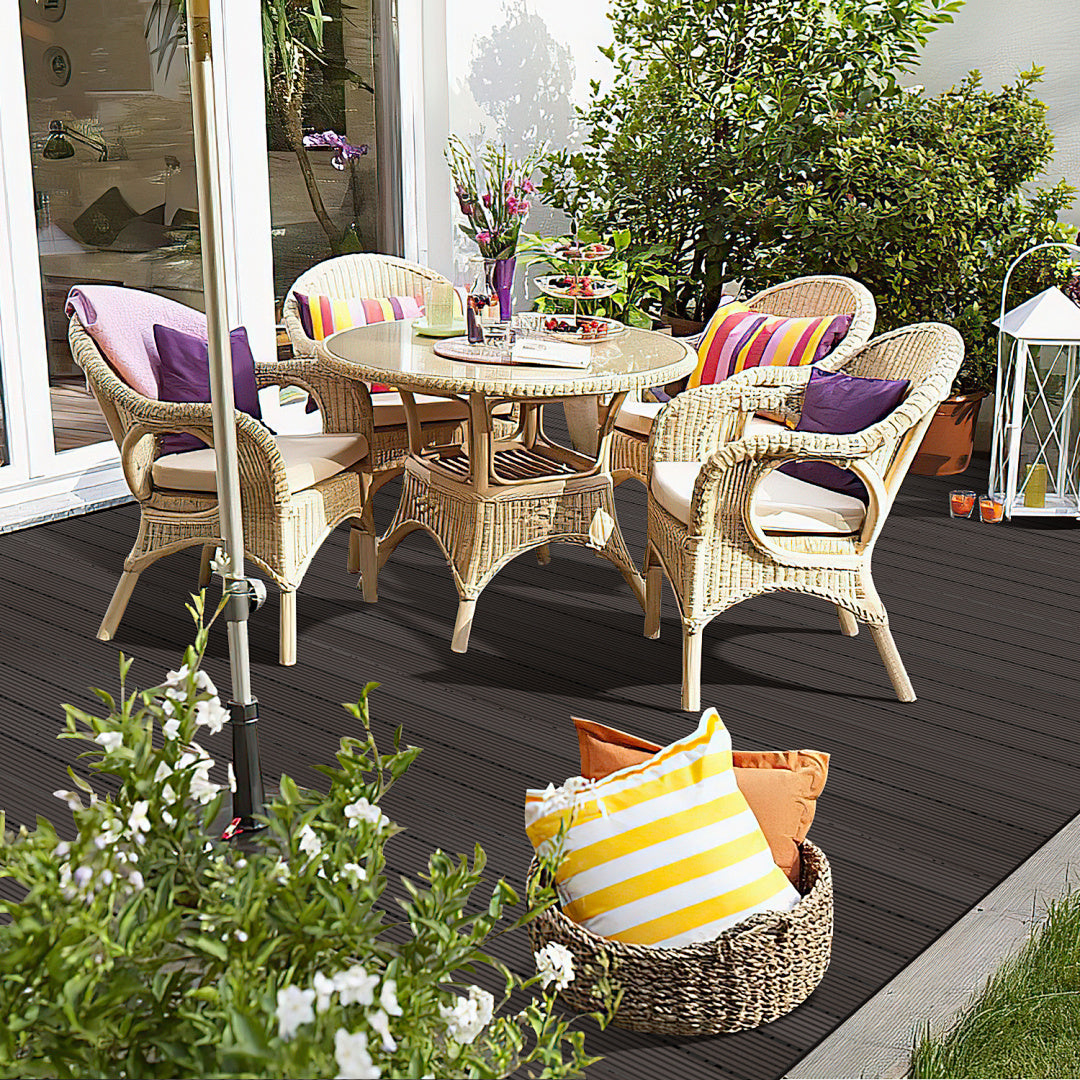 teiliges WPC Terrassenfliesen, Holz für Garten und Terrasse – Detailansicht 17