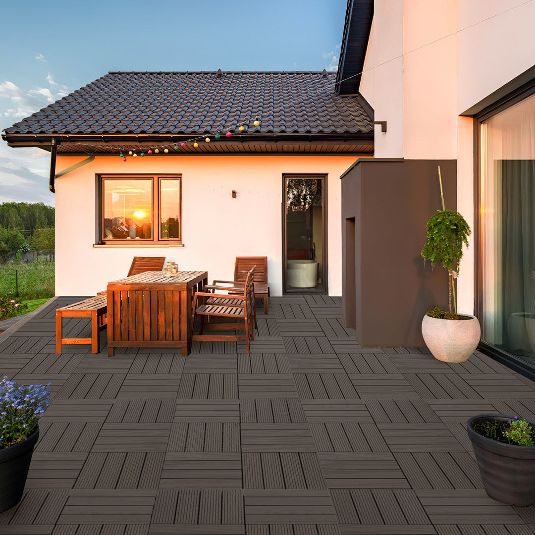 teiliges WPC Terrassenfliesen, Holz für Garten und Terrasse – Detailansicht 21