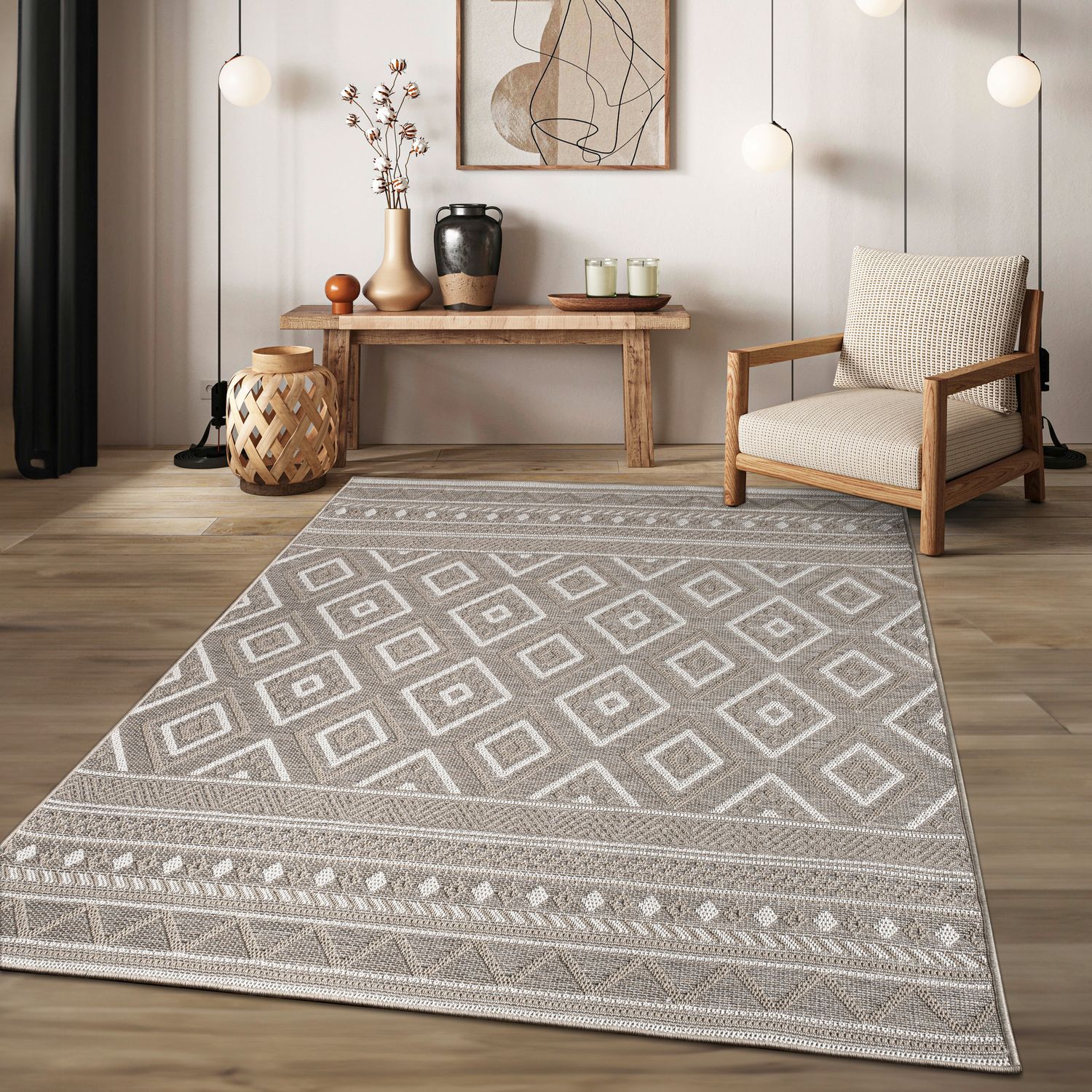 Teppich, Grau 3 für Küche und Essbereich – Detailansicht 5