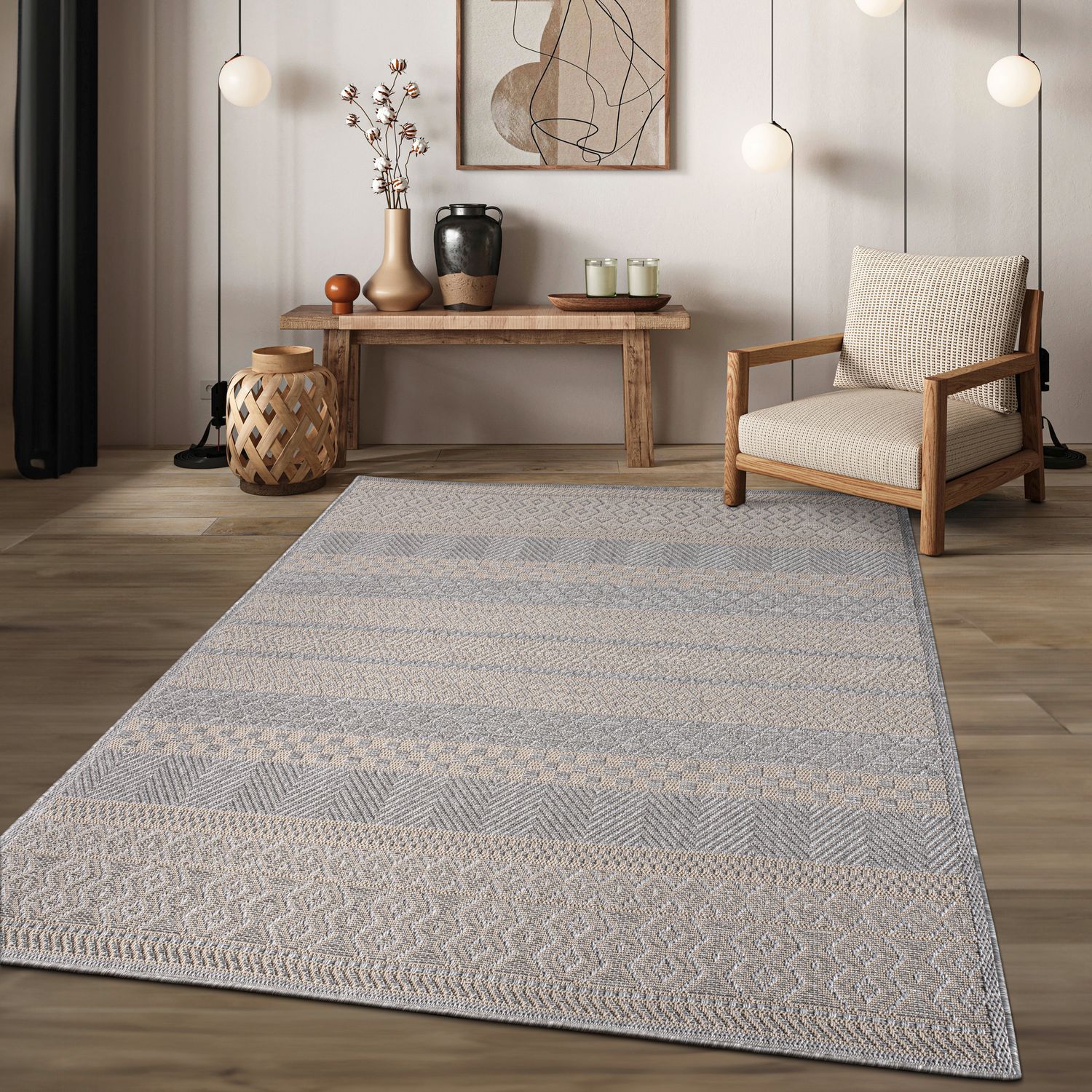 Teppich, Grau 3 für Küche und Essbereich – Detailansicht 15