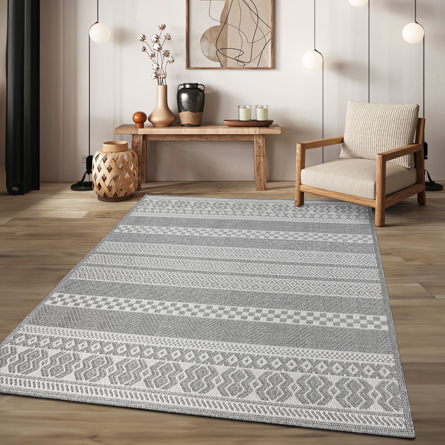 Teppich, Grau 3 für Küche und Essbereich – Detailansicht 25