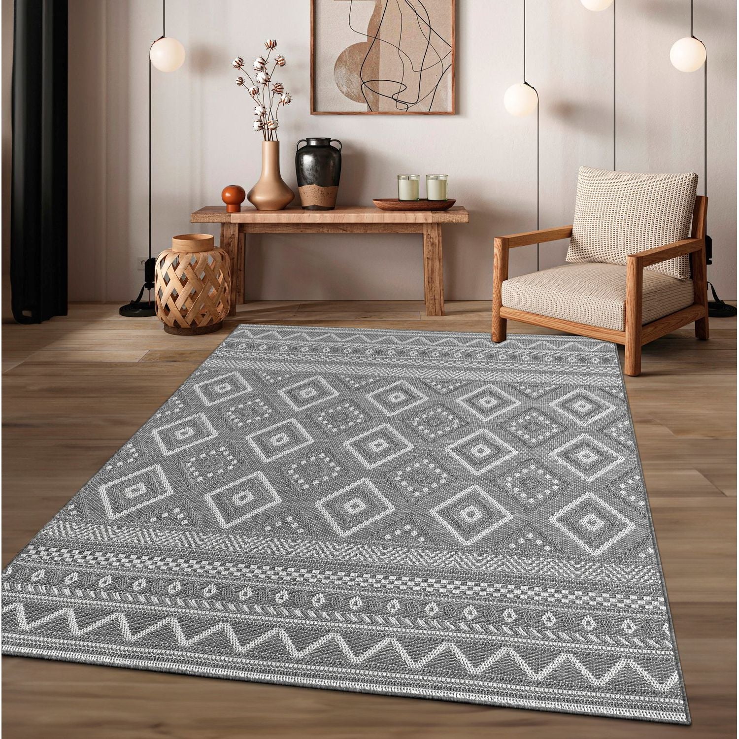 Teppich, Grau 3 für Küche und Essbereich – Detailansicht 40