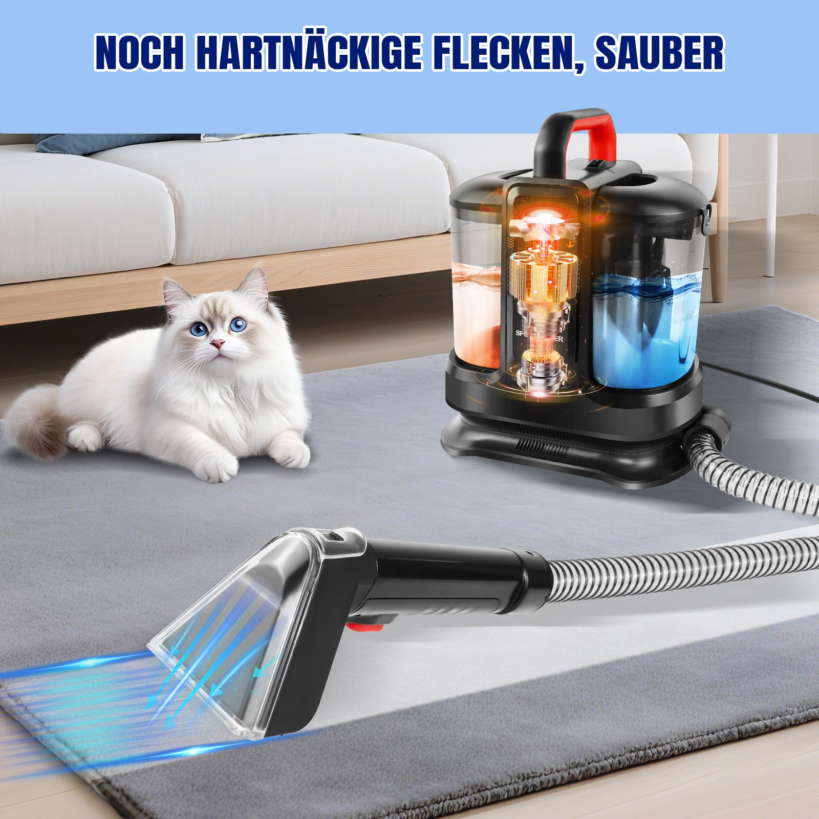 Teppichreiniger, Fleckenreiniger für Teppiche und Polster – Detailansicht 8