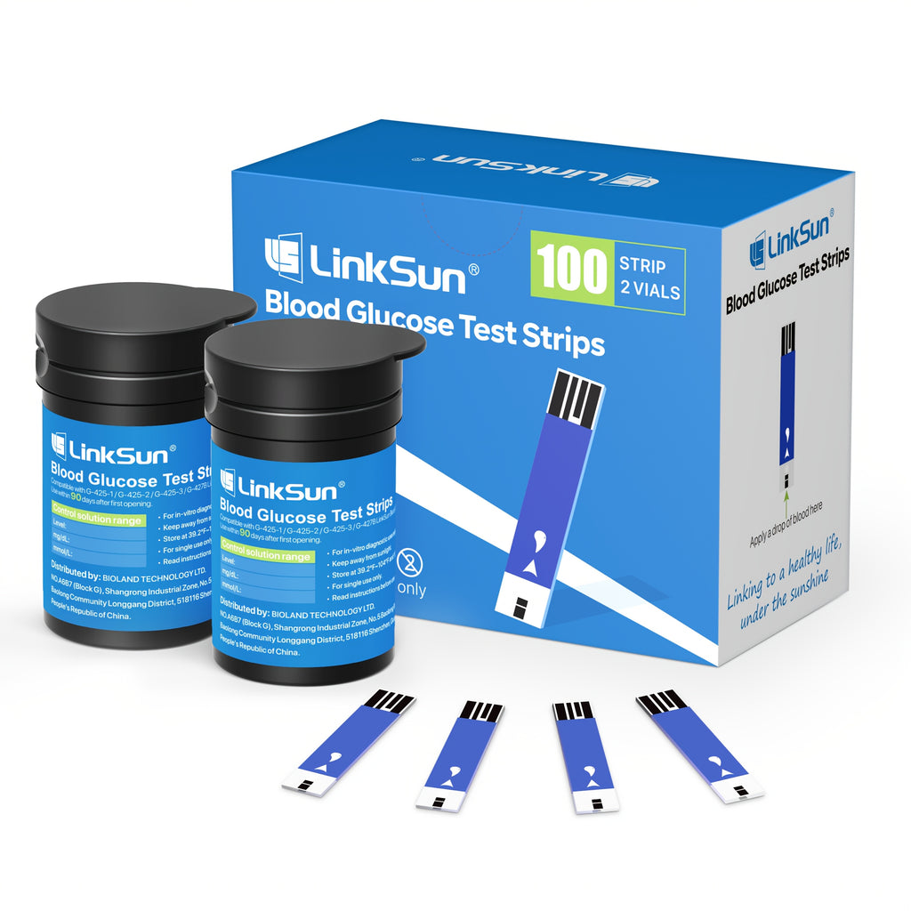 Teststreifen, kompatibel mit Linksun-Messgerät für Diabetes und Diabetiker – Hauptansicht