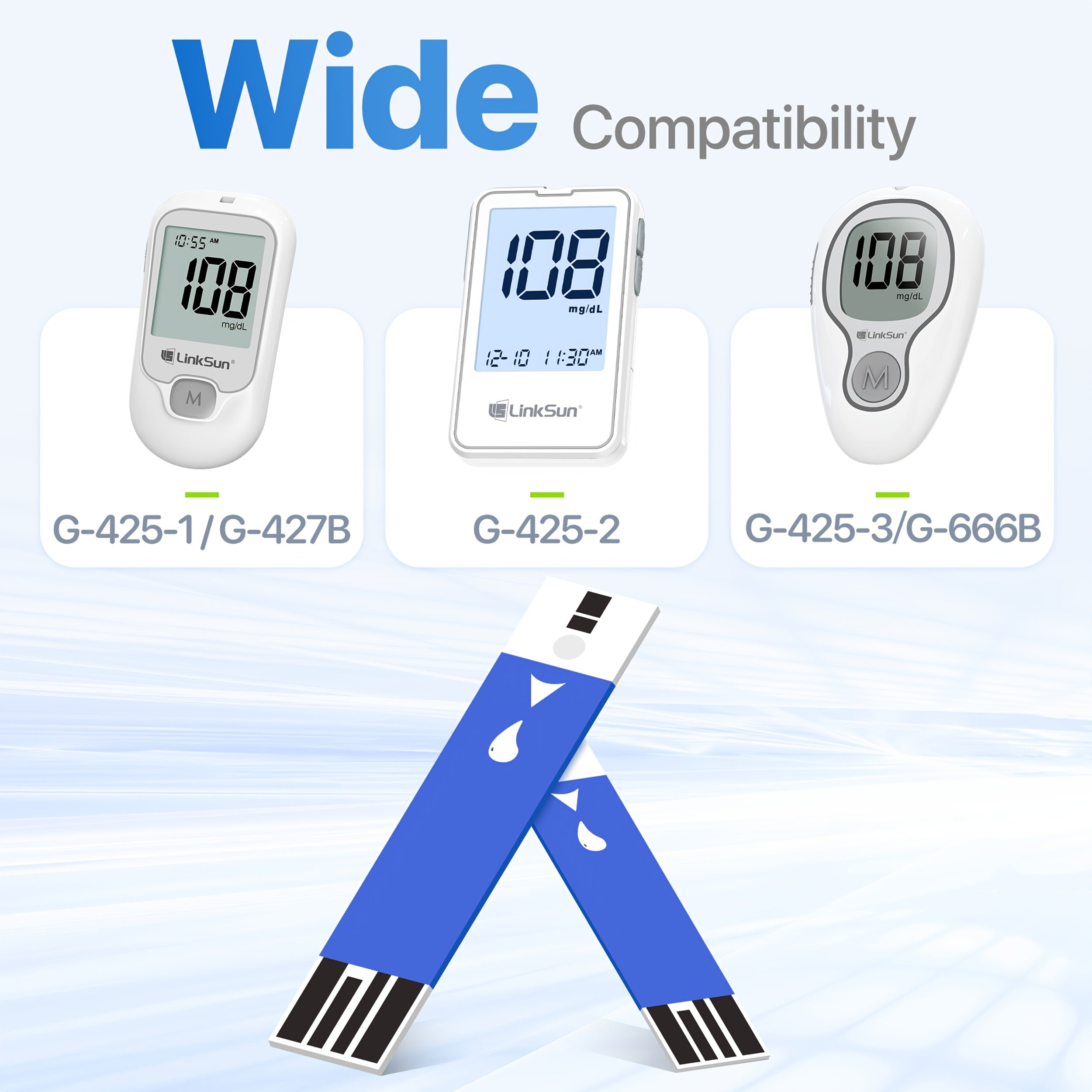 Teststreifen, kompatibel mit Linksun-Messgerät für Diabetes und Diabetiker – Detailansicht 3