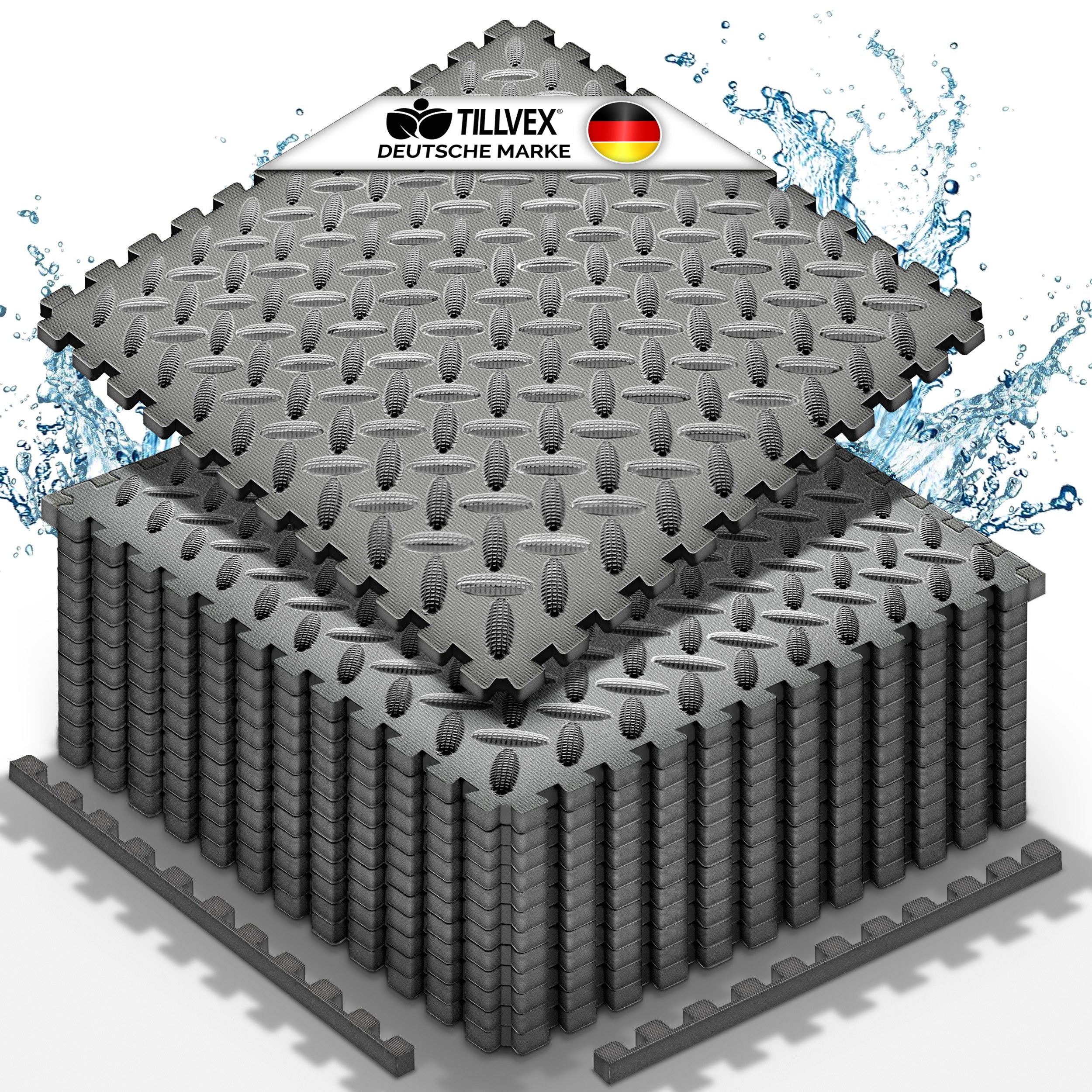 tillvex® Pool Bodenschutzmatte, 38,5 x 38,5 cm für Pool und Planschbecken Poolmatte Bodenmatte Outdoor – Detailansicht 8