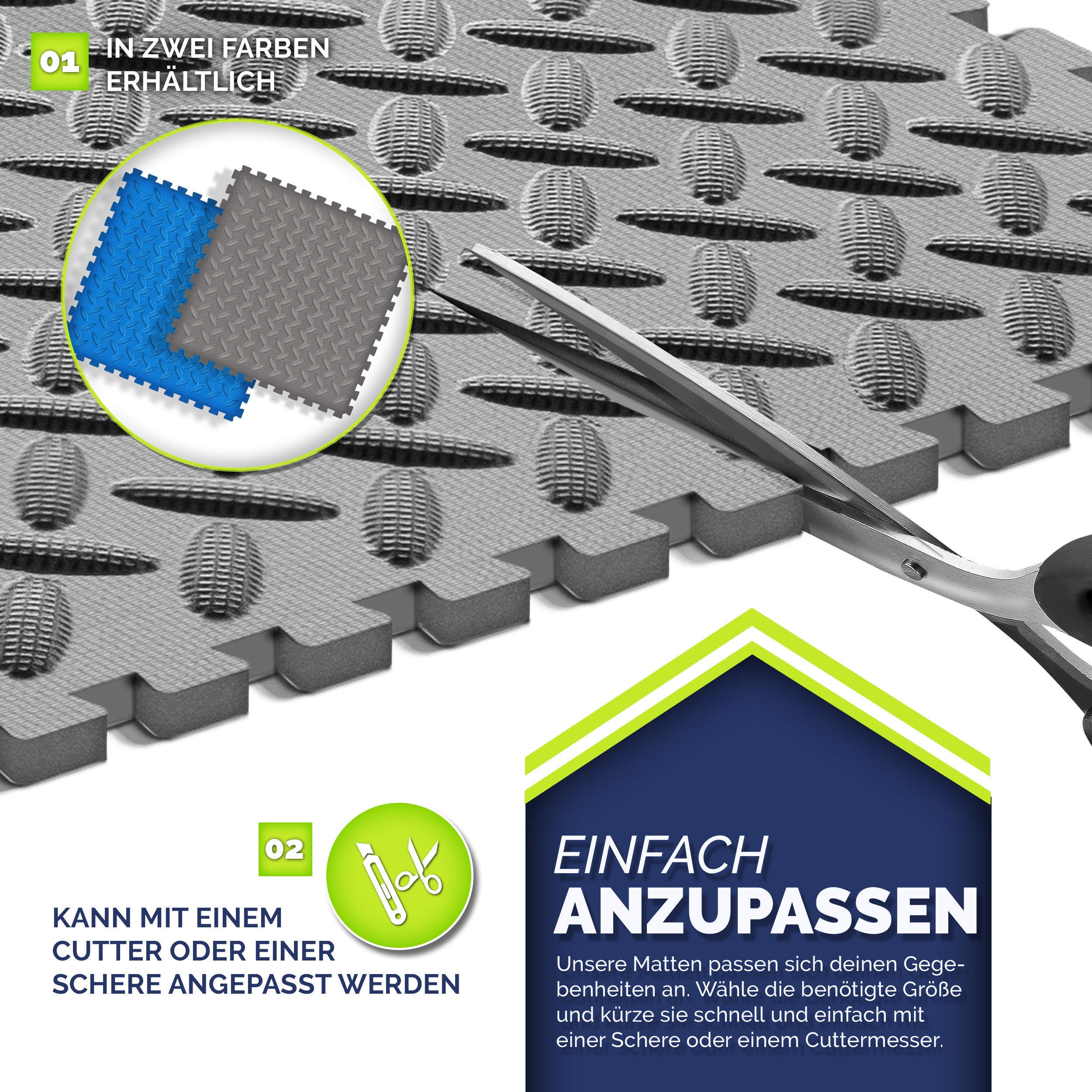 tillvex® Pool Bodenschutzmatte, 38,5 x 38,5 cm für Pool und Planschbecken Poolmatte Bodenmatte Outdoor – Detailansicht 13