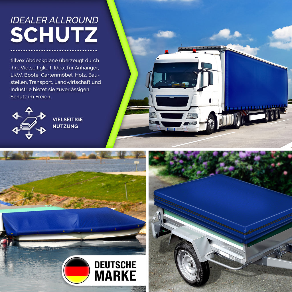 tillvex® Premium Abdeckplane, Holz für Garten und Terrasse – Detailansicht 6