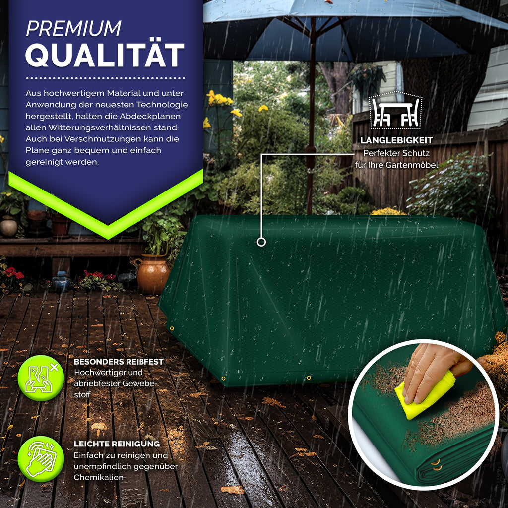 tillvex® Premium Abdeckplane, Holz für Garten und Terrasse – Detailansicht 11