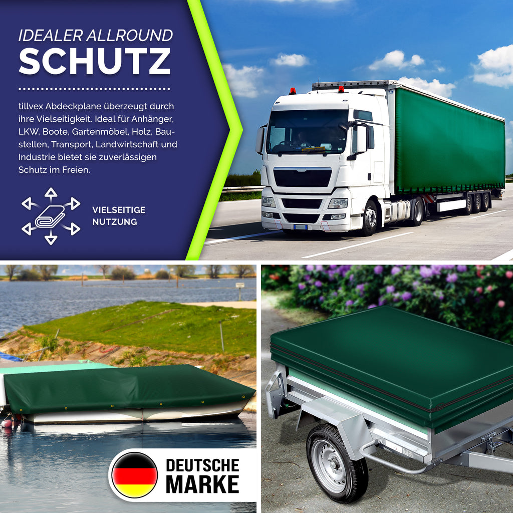 tillvex® Premium Abdeckplane, Holz für Garten und Terrasse – Detailansicht 12