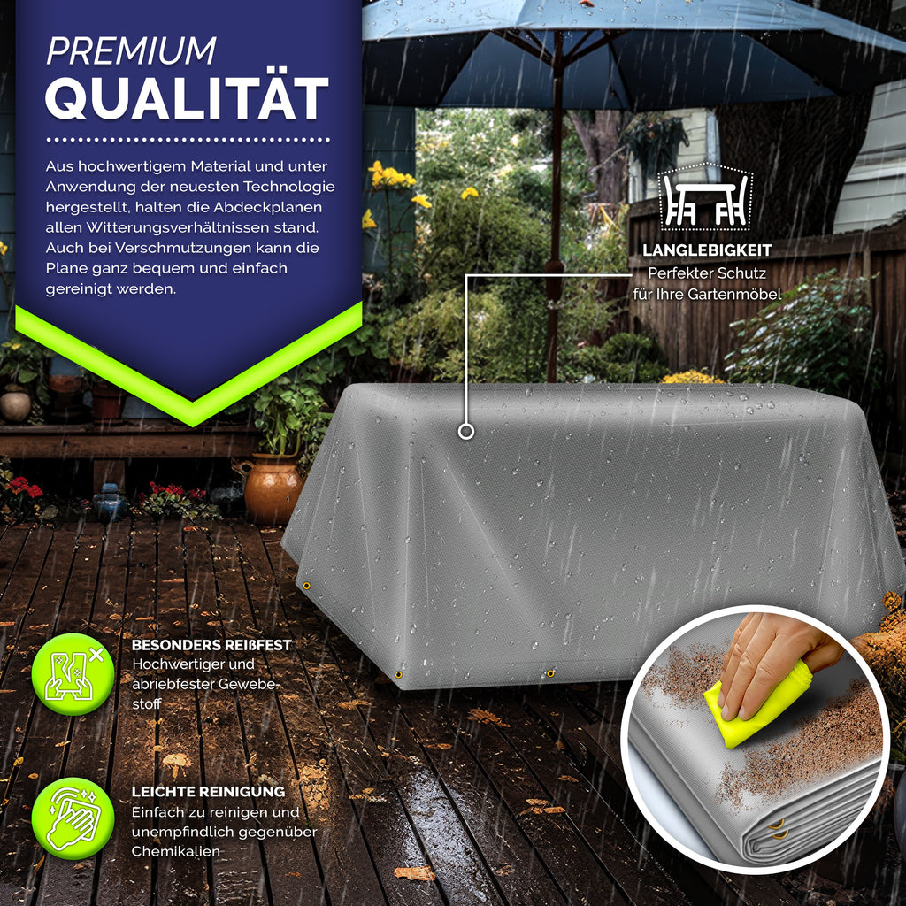 tillvex® Premium Abdeckplane, Holz für Garten und Terrasse – Detailansicht 17