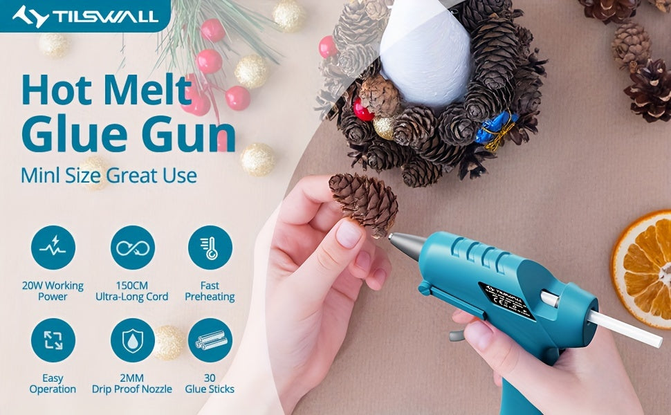 Tilswall Heißklebepistole, 20 W für DIY-Bastelarbeiten und Alltag – Detailansicht 11