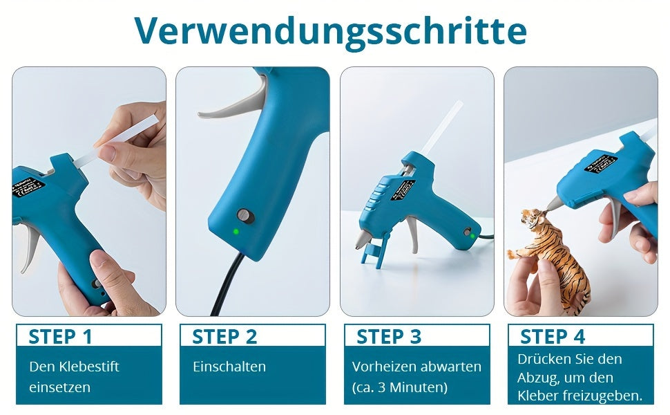 Tilswall Heißklebepistole, 20 W für DIY-Bastelarbeiten und Alltag – Detailansicht 13