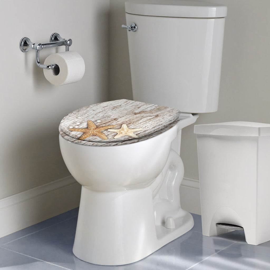 Toilettendeckel, Rote Blumen und Steinkunst für alle Standard-Toilettenschüsseln und Alltag – Detailansicht 18