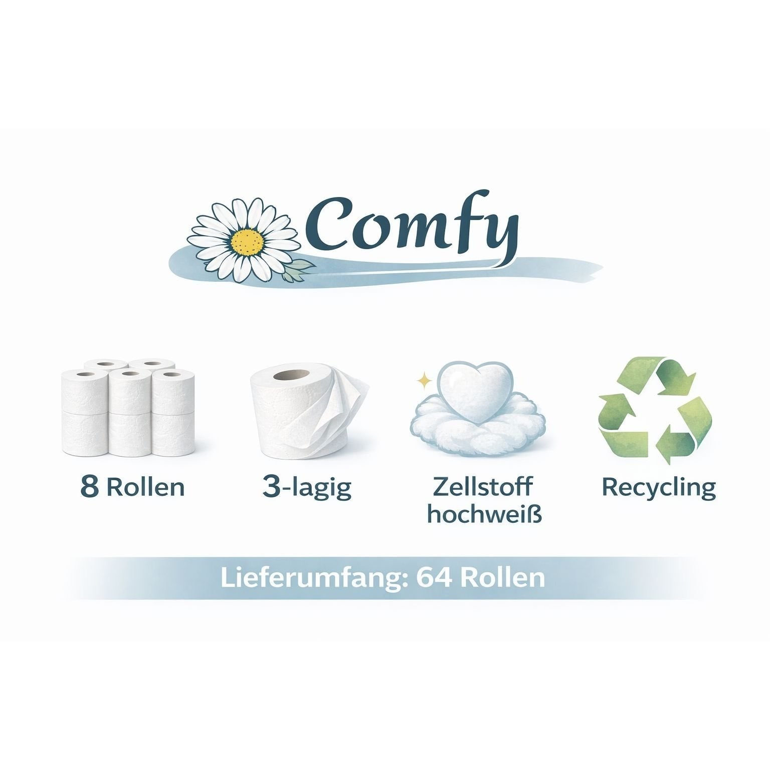 Toilettenpapier, 1 Stück für Alltag und Zuhause – Detailansicht 6