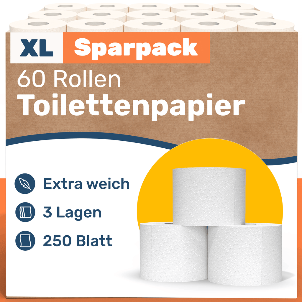 Toilettenpapier, Wie gezeigt für Alltag und Zuhause – Hauptansicht