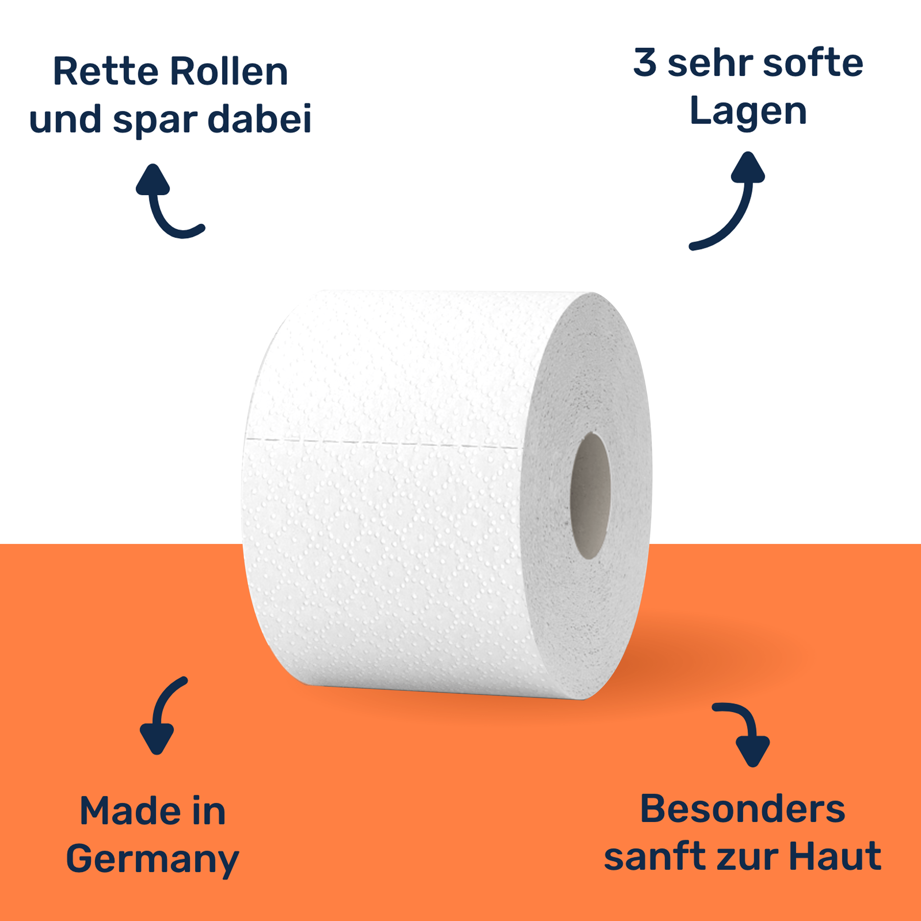 Toilettenpapier, Wie gezeigt für Alltag und Zuhause – Detailansicht 2