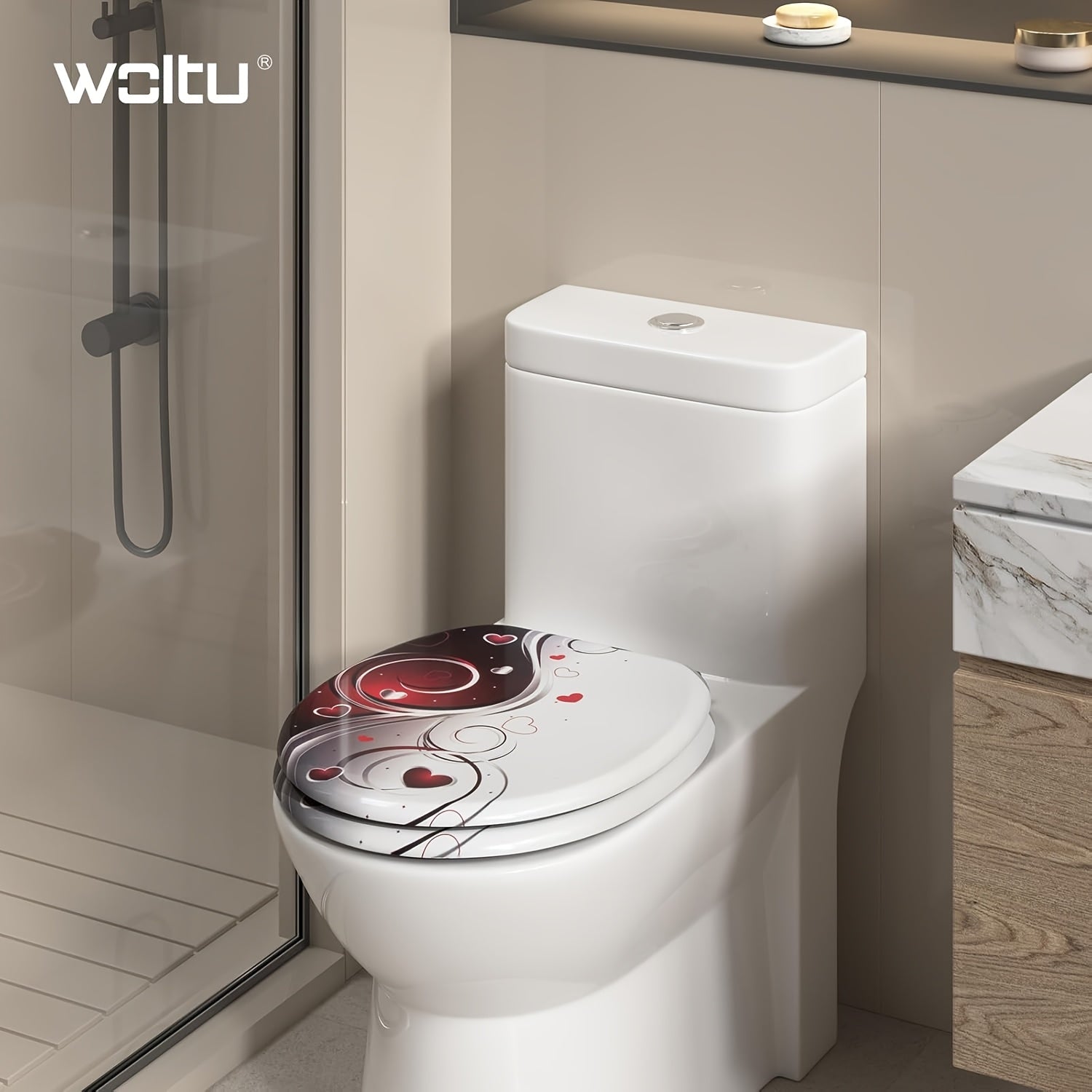 Toilettensitz, Herzen für unterwegs und Fahrzeug – Detailansicht 6