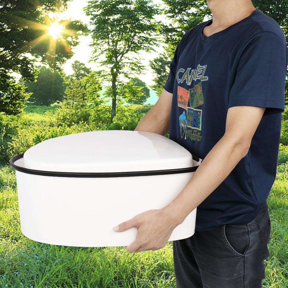 Tragbare Campingtoilette, Grau für Camping und Reisen – Detailansicht 6