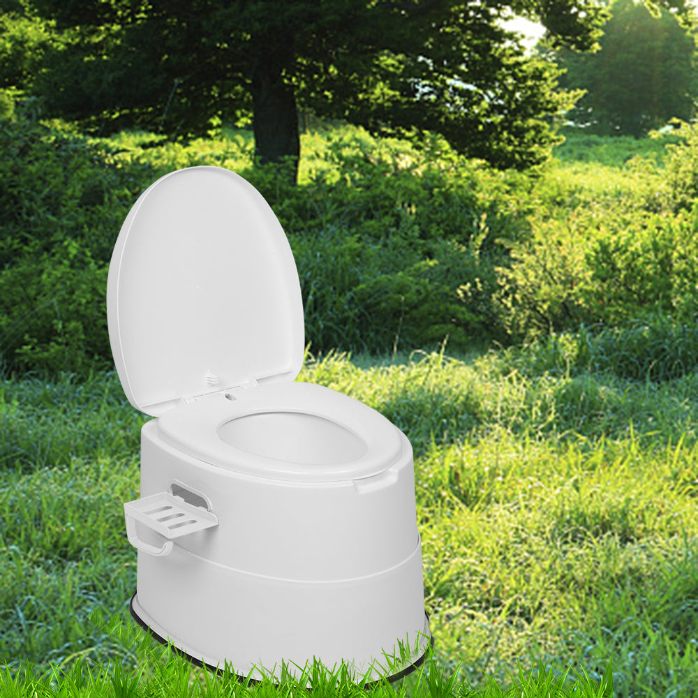 Tragbare Campingtoilette, Grau für Camping und Reisen – Detailansicht 8