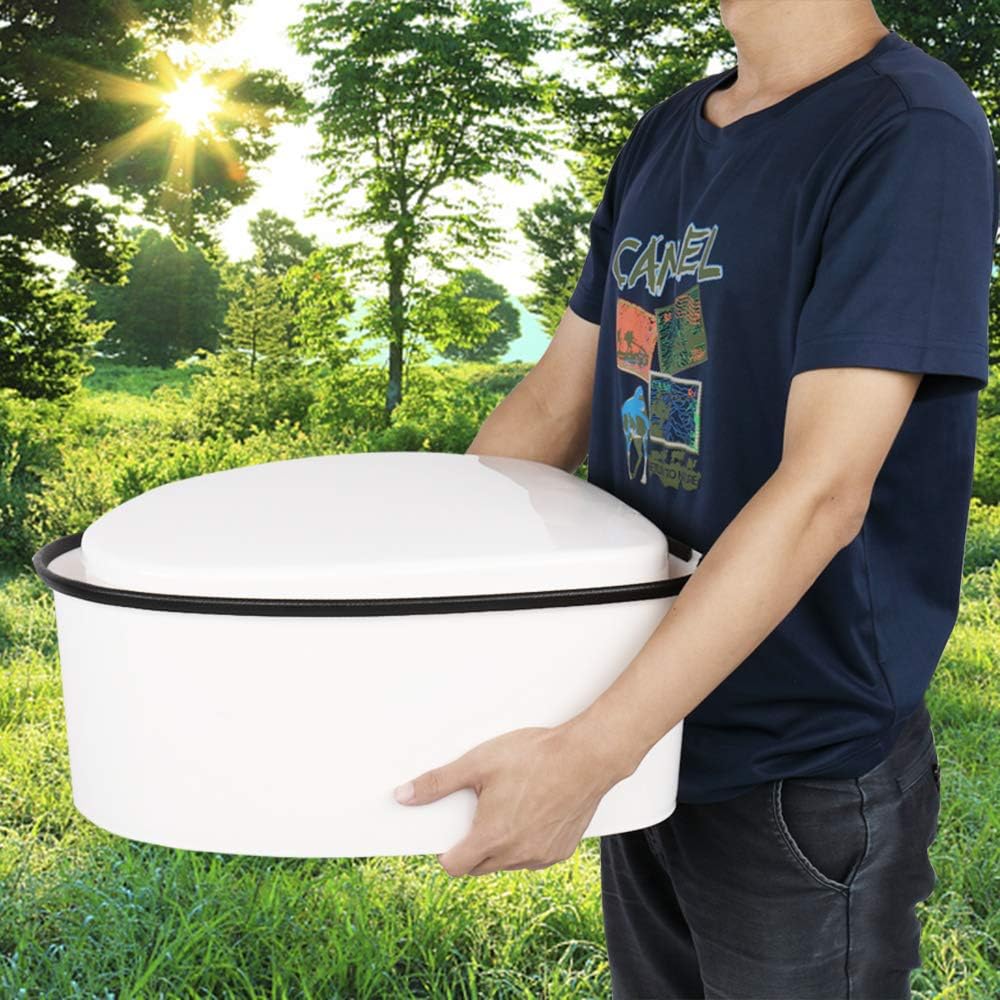 Tragbare Campingtoilette, Grau für Camping und Reisen – Detailansicht 33