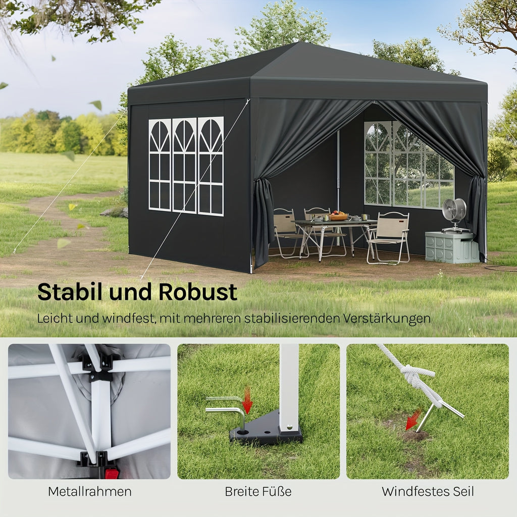 Tragbare Falt-Gazebo, 1 Stk für Garten und Terrasse – Detailansicht 4