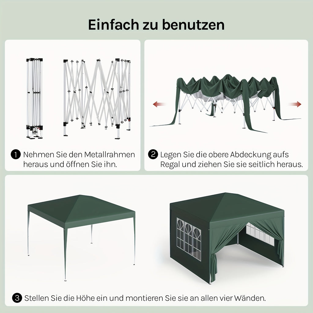 Tragbare Falt-Gazebo, 1 Stk für Garten und Terrasse – Detailansicht 6