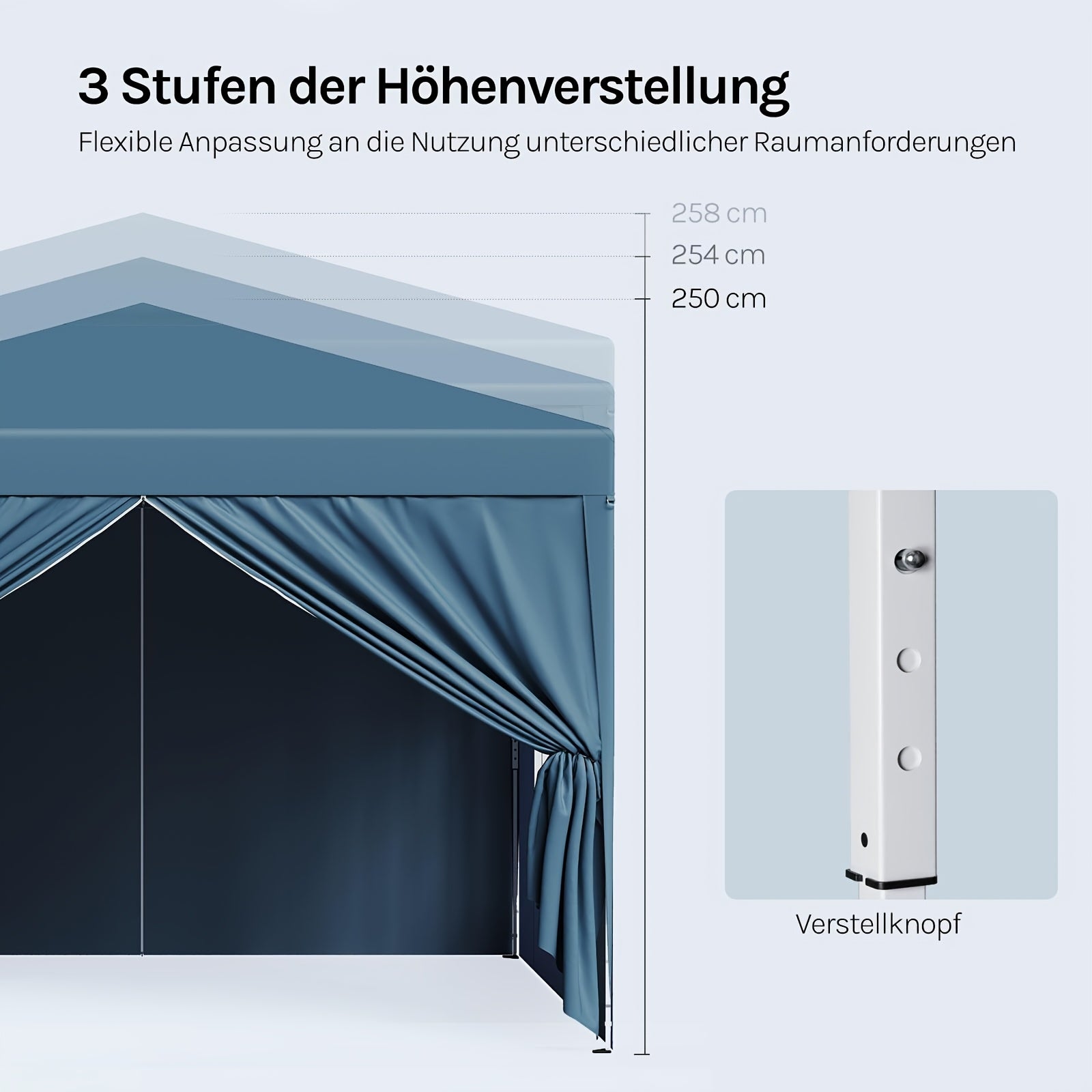 Tragbare Falt-Gazebo, 1 Stk für Garten und Terrasse – Detailansicht 13
