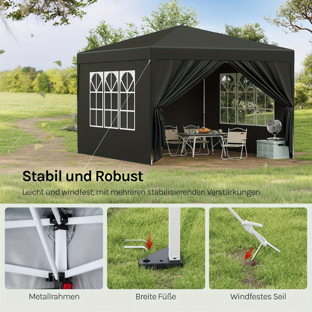 Tragbare Falt-Gazebo, 1 Stk für Garten und Terrasse – Detailansicht 14