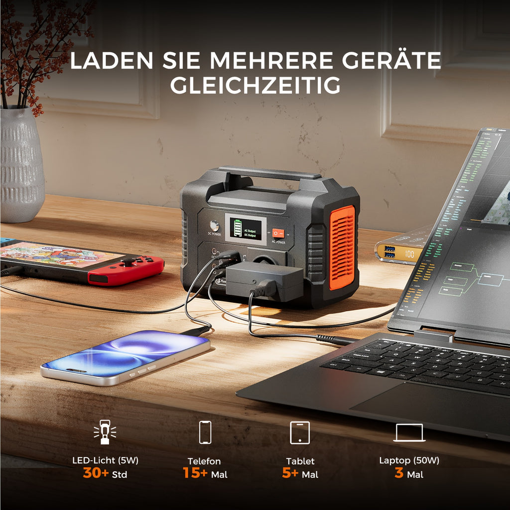 Tragbare Powerstation, 200W für Camping und Reisen – Detailansicht 7