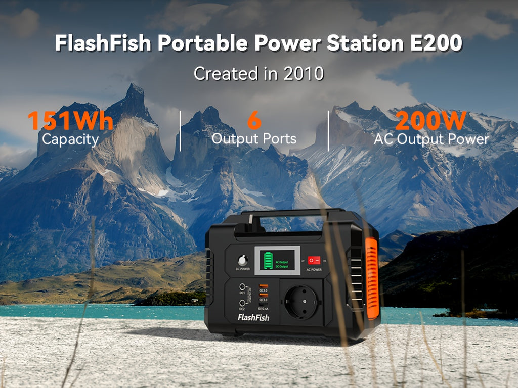 Tragbare Powerstation, 200W für Camping und Reisen – Detailansicht 8