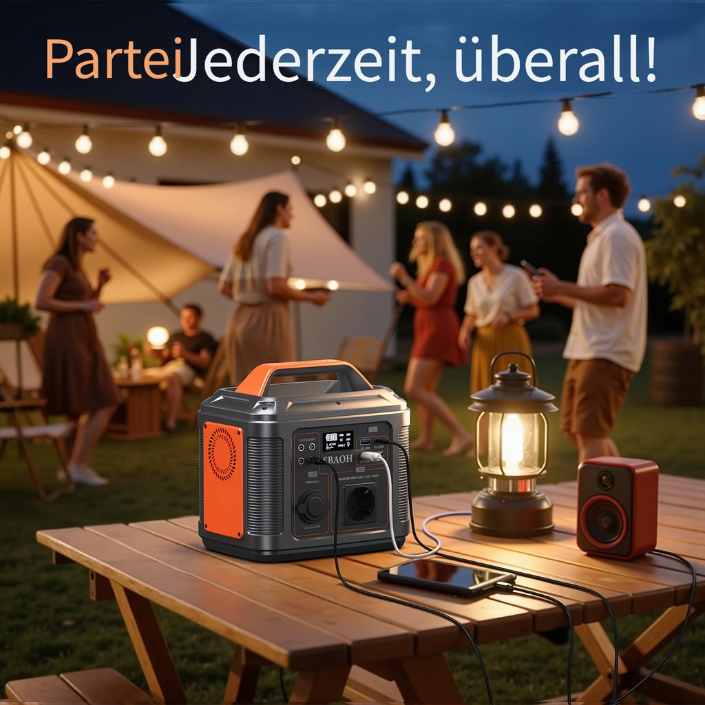 Tragbare Powerstation, 300W für Camping und Reisen – Detailansicht 3
