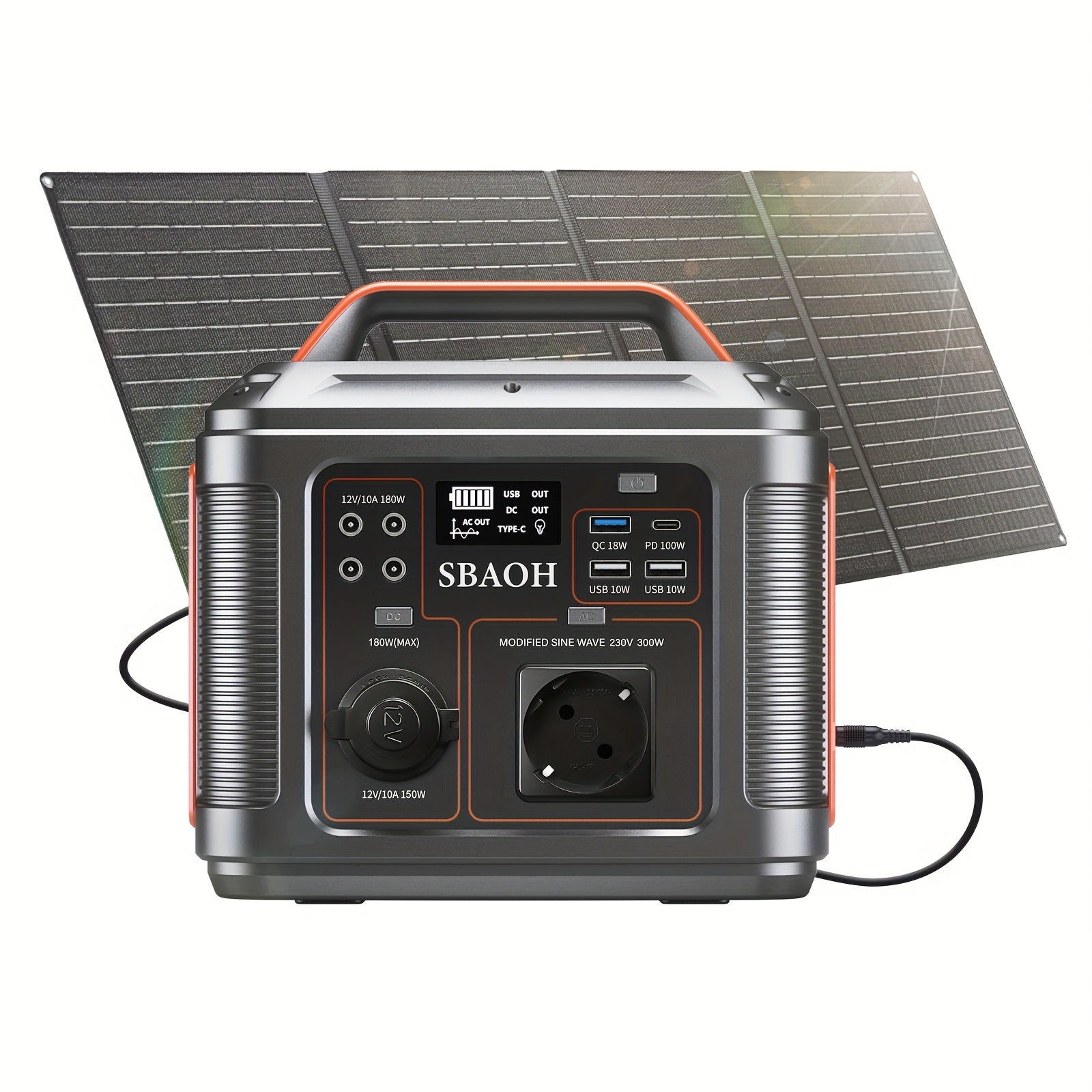 Tragbare Powerstation, 300W für Camping und Reisen – Detailansicht 4