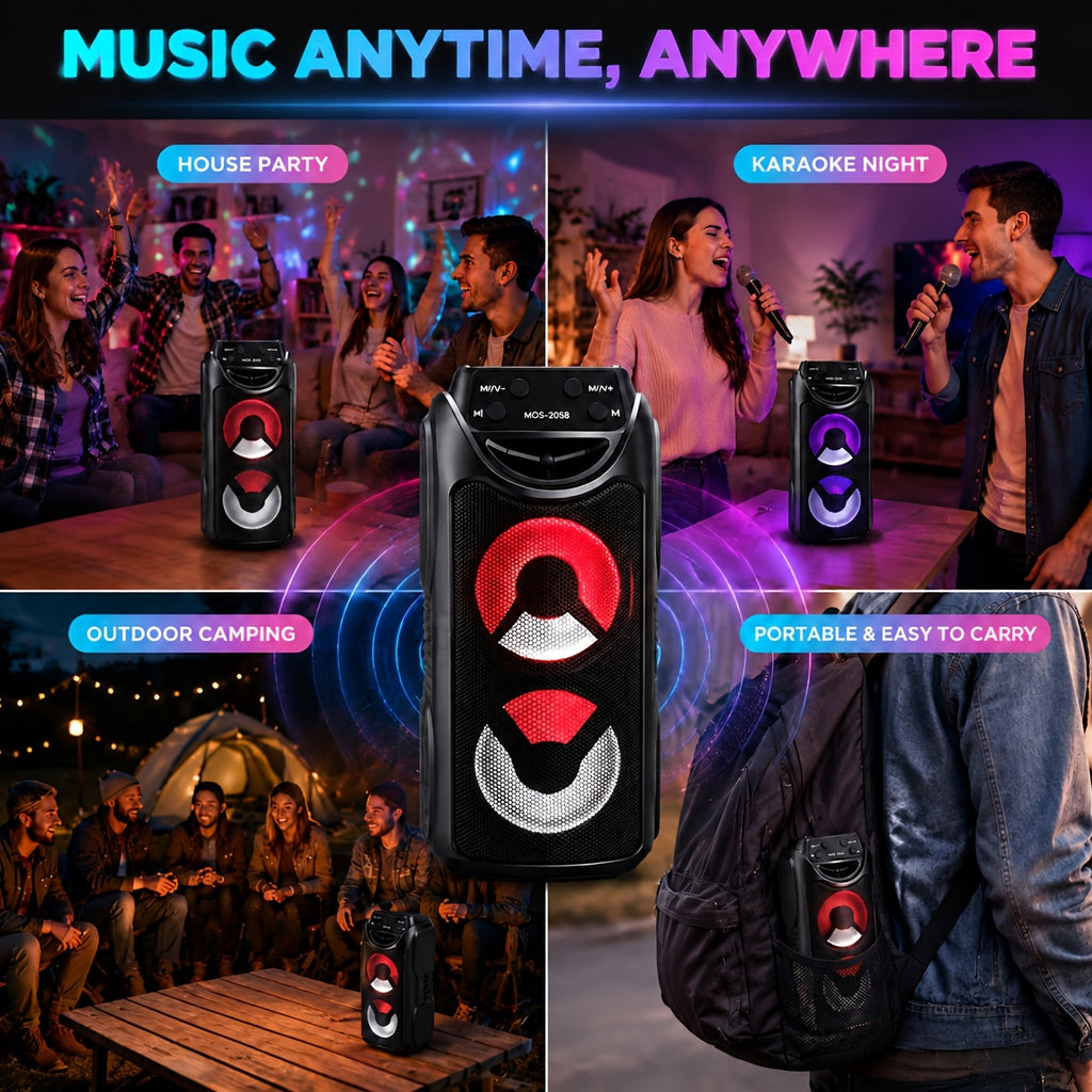 Tragbare RGB-Bluetooth-Party-Box, LED-Beleuchtung für Camping und Reisen – Detailansicht 4