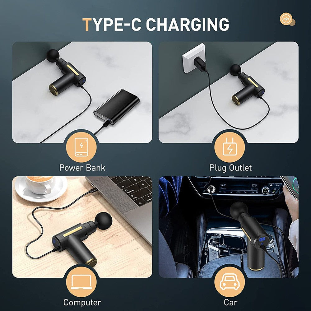 Tragbarer elektrischer Faszien-Massagegerät, 1200mAh für Schlafzimmer und Bett – Detailansicht 13