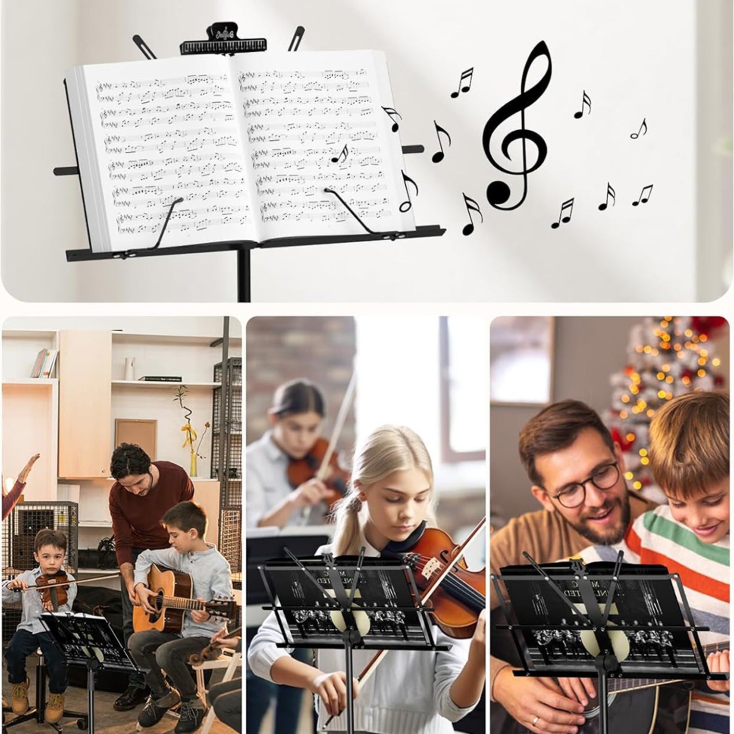 Tragbarer Notenständer, 1 für Musiker und Zuhause – Detailansicht 3