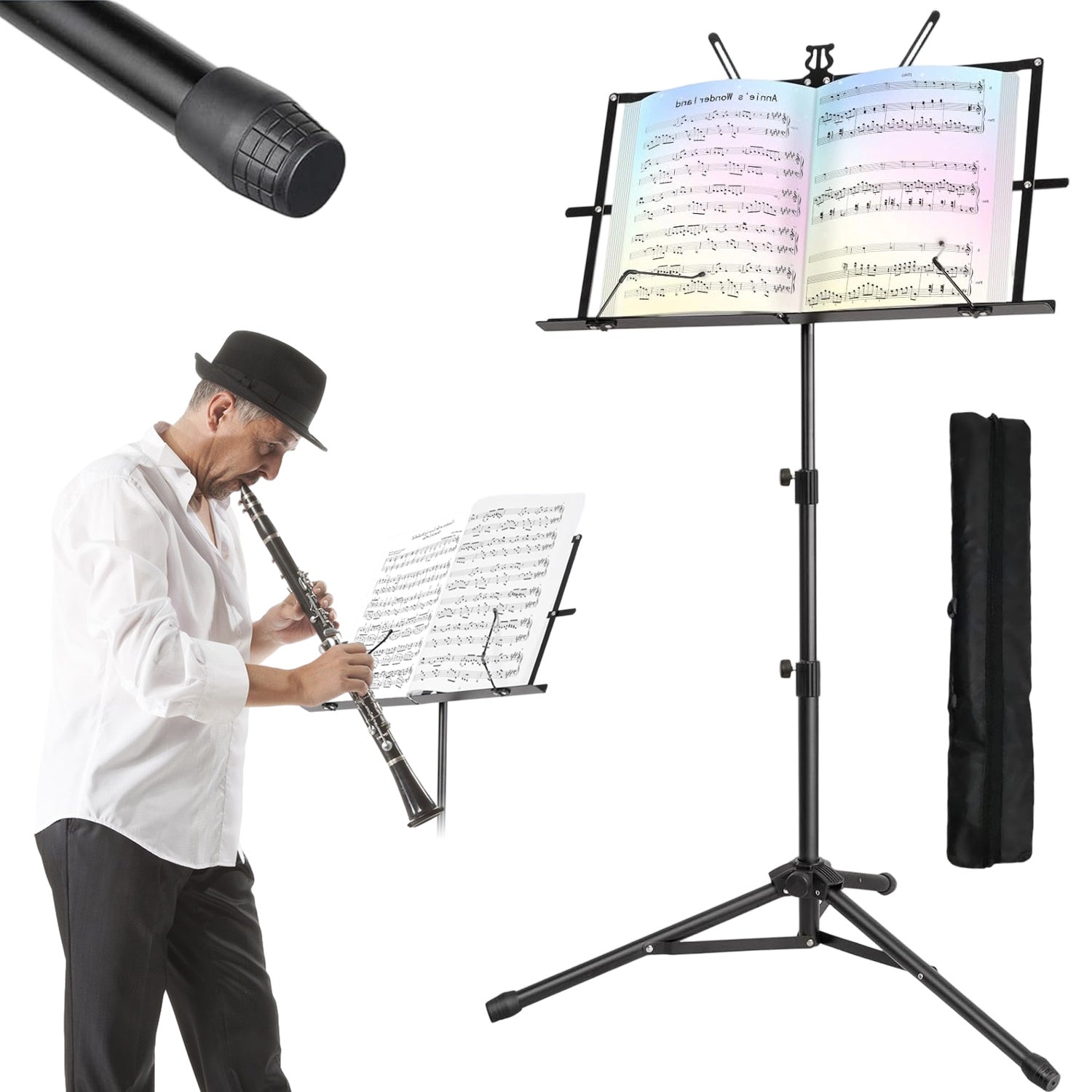 Tragbarer Notenständer, 1 für Musiker und Zuhause – Detailansicht 12