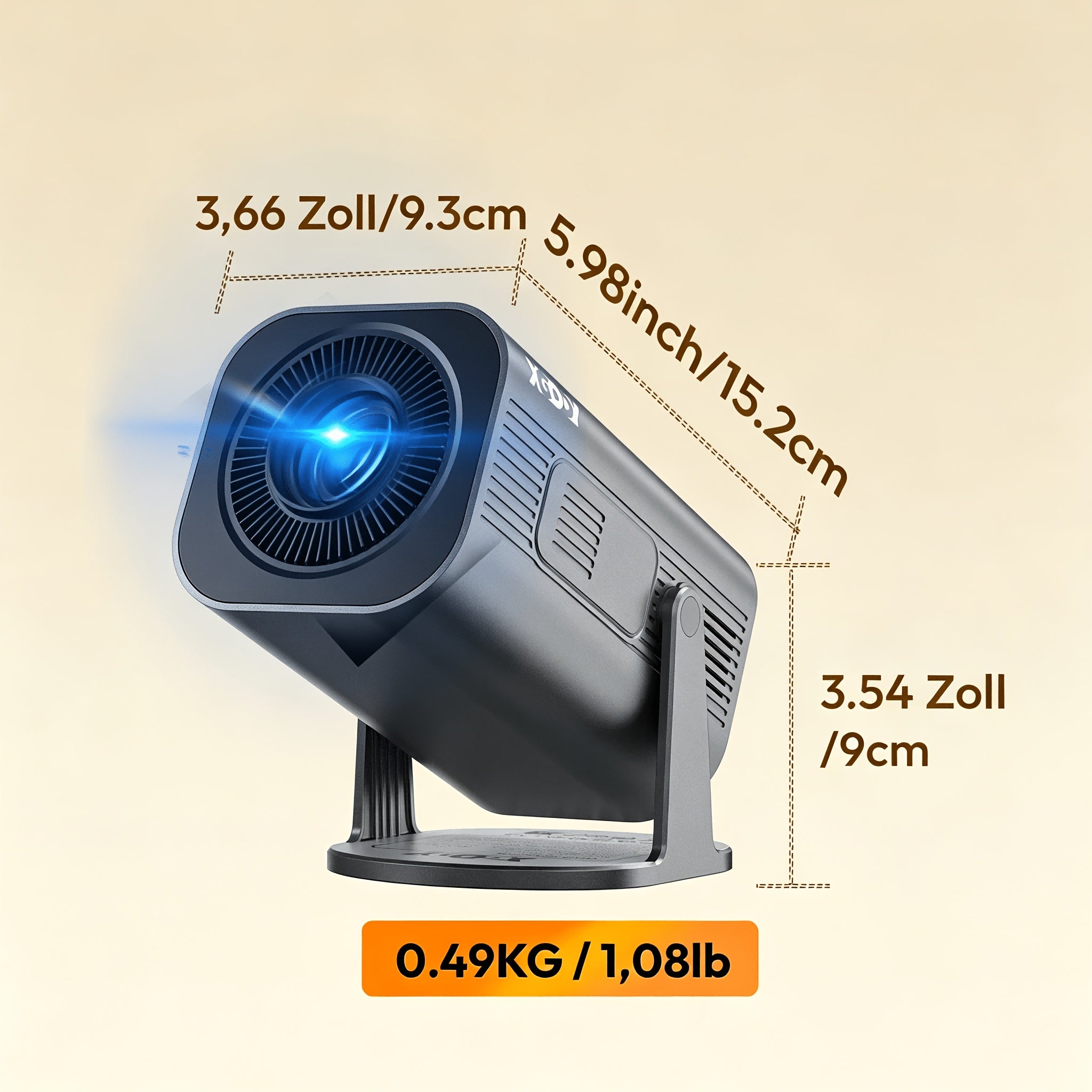 Tragbarer Projektor, Gimbal 3 Pro für Alltag und Zuhause – Detailansicht 9