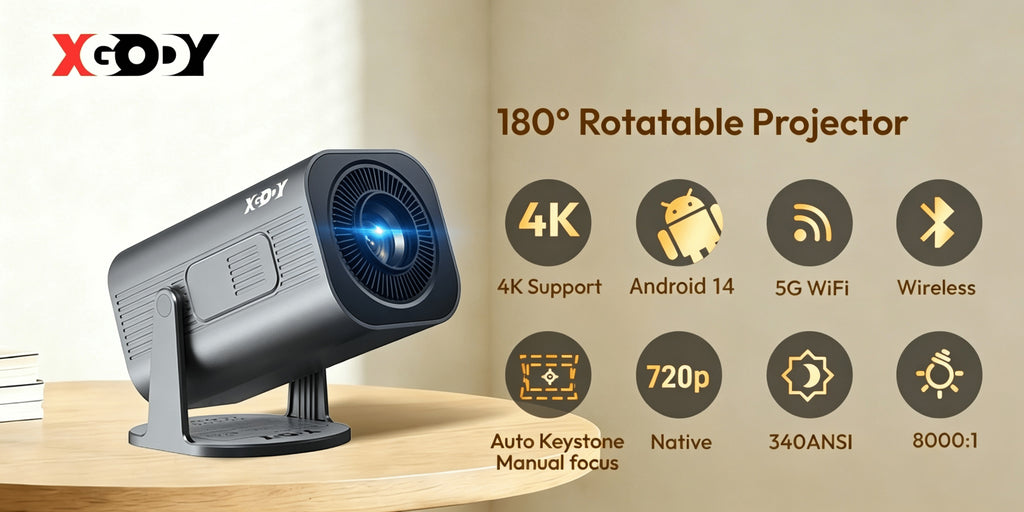 Tragbarer Projektor, Gimbal 3 Pro für Alltag und Zuhause – Detailansicht 12