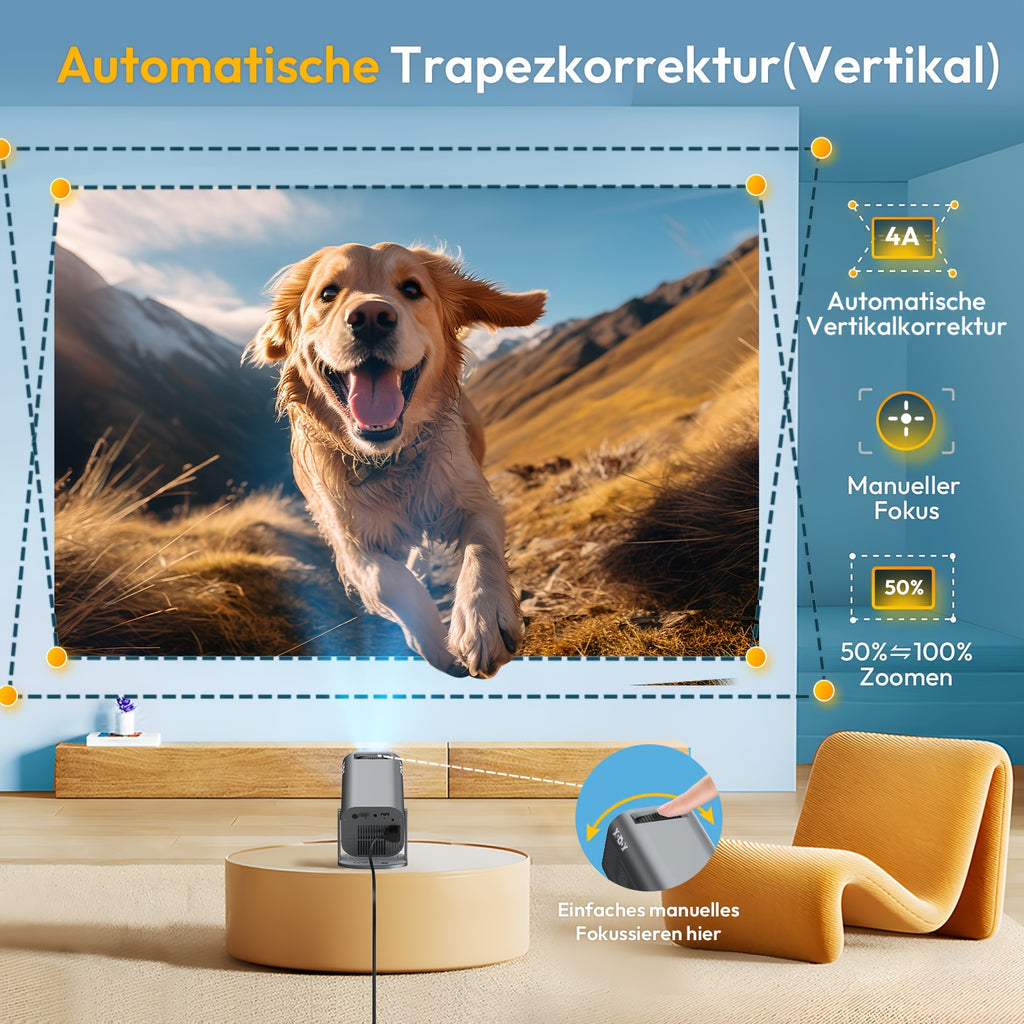 Tragbarer Projektor, Gimbal 3 Pro für Schlafzimmer und Bett – Detailansicht 5